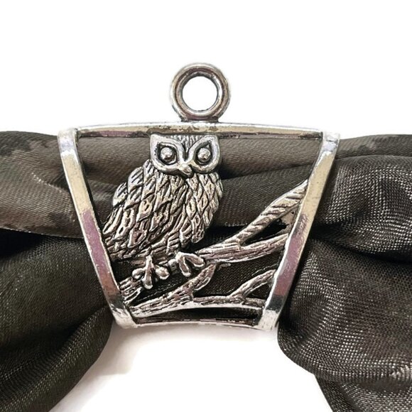 As Low As $2 Large Scarf Tibetan Style Hanger Bail Scarf Tube Carved Owl (1) - Picture 4 of 5